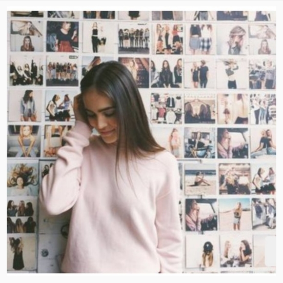 Brandy Melville Photo + 5 Silk Satin Pink Scrunchi - Picture 4 of 5